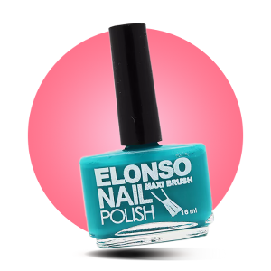 لاک ناخن پایه رنگ سبز آبی