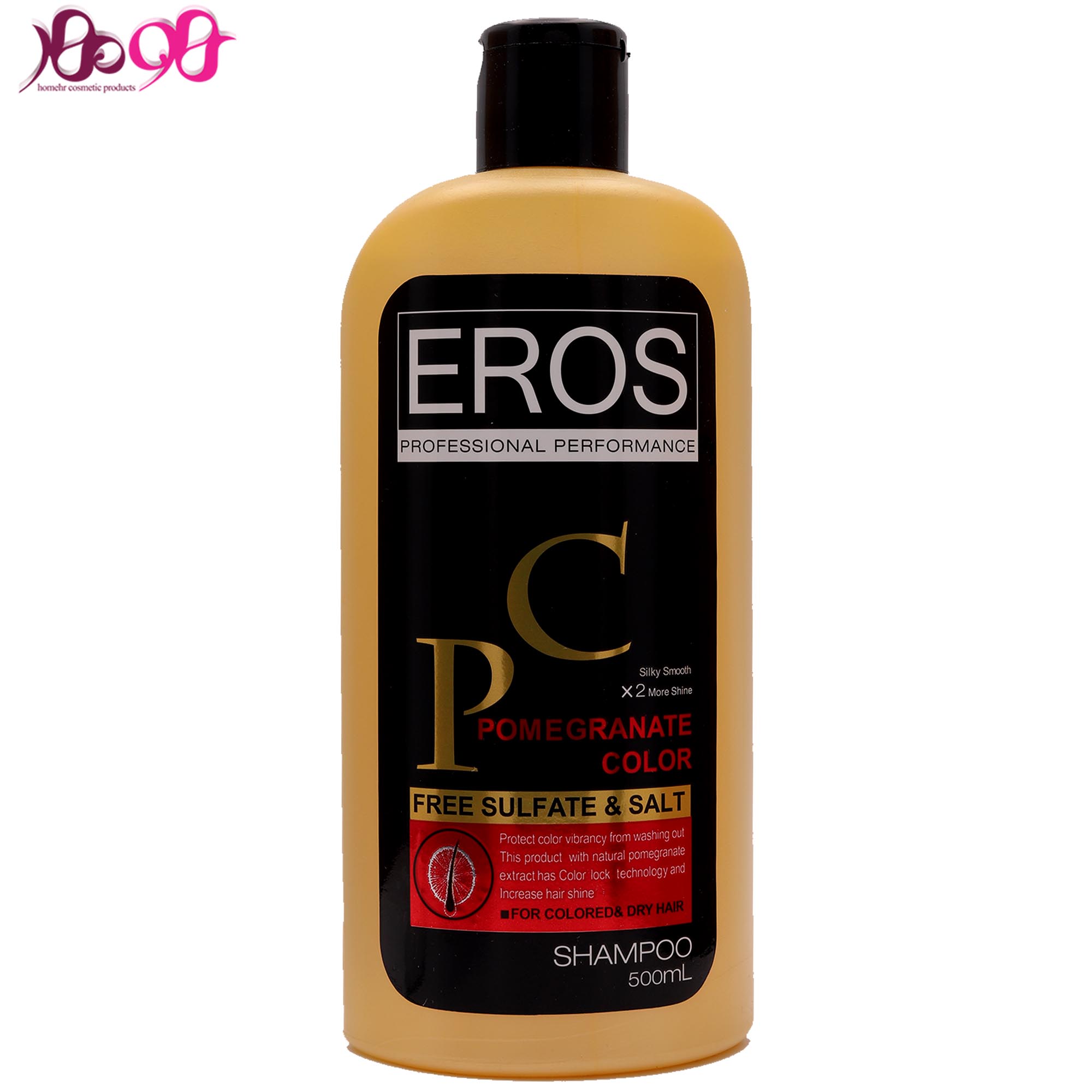 شامپو-حاوی-عصاره-انار-مناسب-موهای-رنگ-شده-بدون-سولفات-ایروس-EROS-500ML