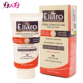 کرم ضد آفتاب الارو با پوشش کرم پودر بژ روشن Ellaro spf25