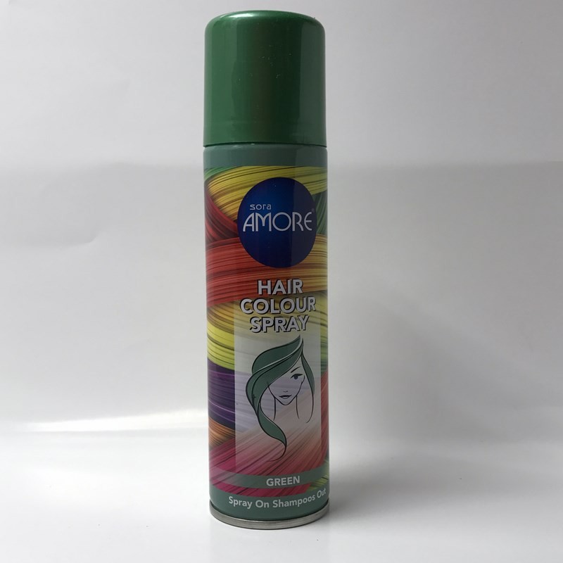 اسپری رنگ مو (سبز) آمور - HAIR SPRAY GREEN AMORE
