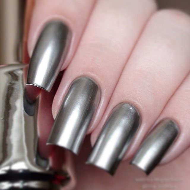 لاک آینه ای نقره ای - silver Mirror nail polish