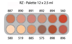 پالت آی شدو رژ 12 رنگ RZ گریماس محصولات - GRIMAS