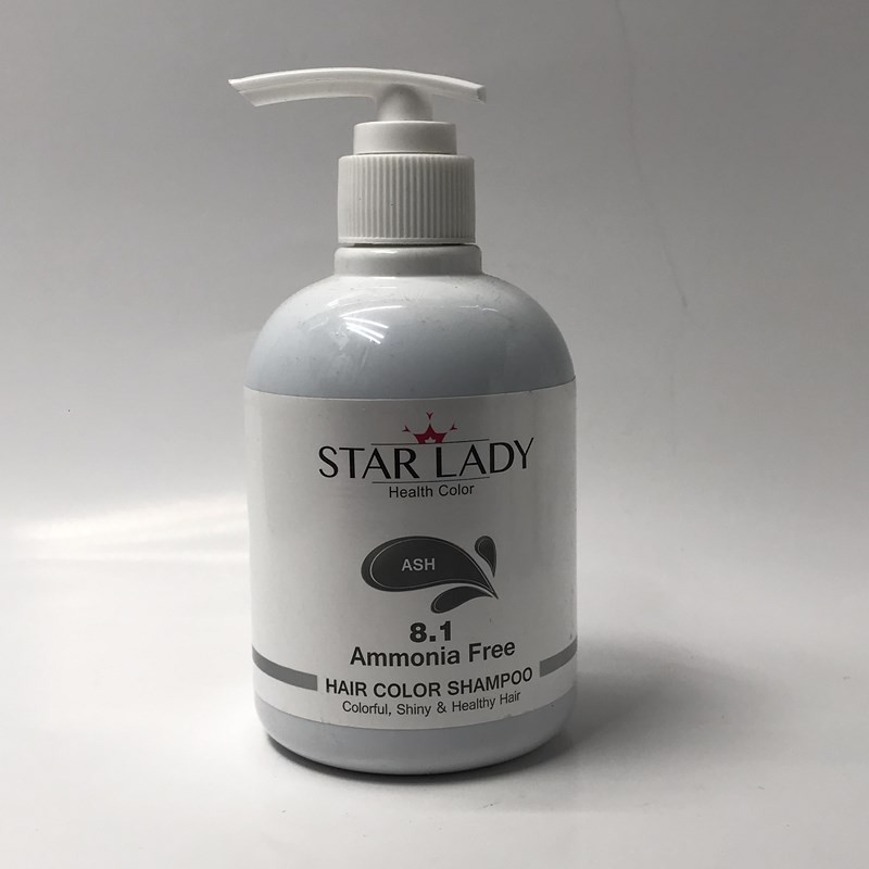 شامپو رنگ مو استار لیدی خاکستری روشن 8.1 - StarLady