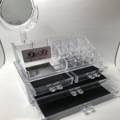 باکس لوازم آرایشی 4 کشو آینه دار - cosmetic organizer