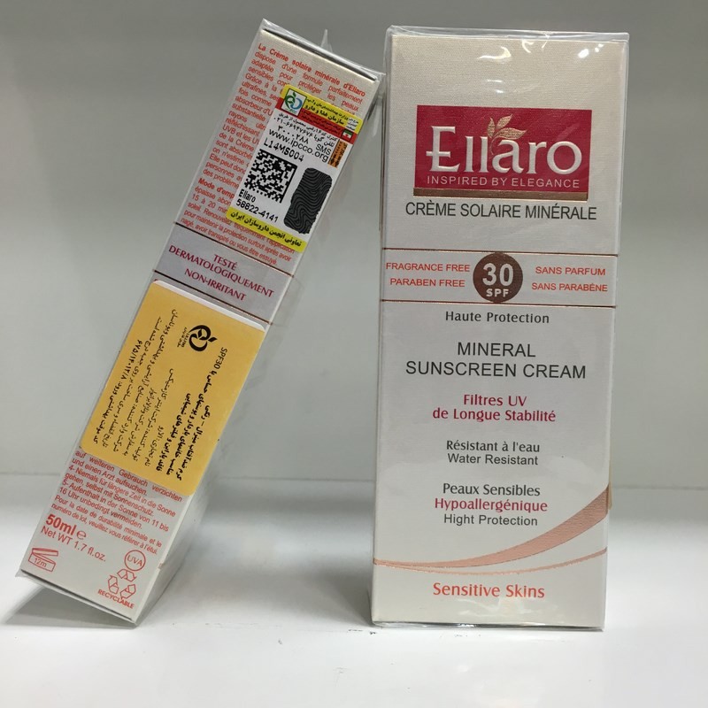 کرم ضد آفتاب مینرال رنگی الارو با SPF 30 محصولات - ELLARO