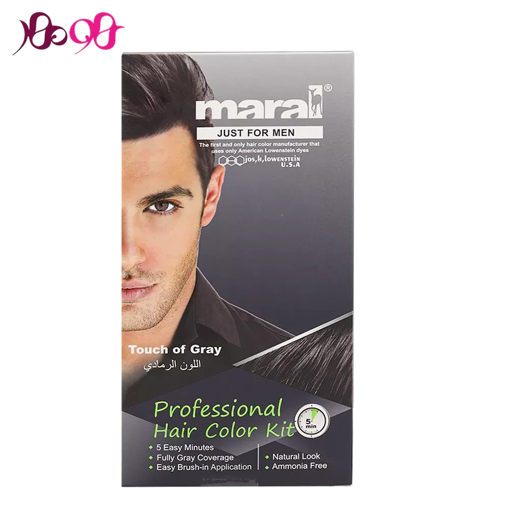 کیت-رنگ-موی-مردانه-خاکستری-مارال-حجم-محصول-5050-میل-maral