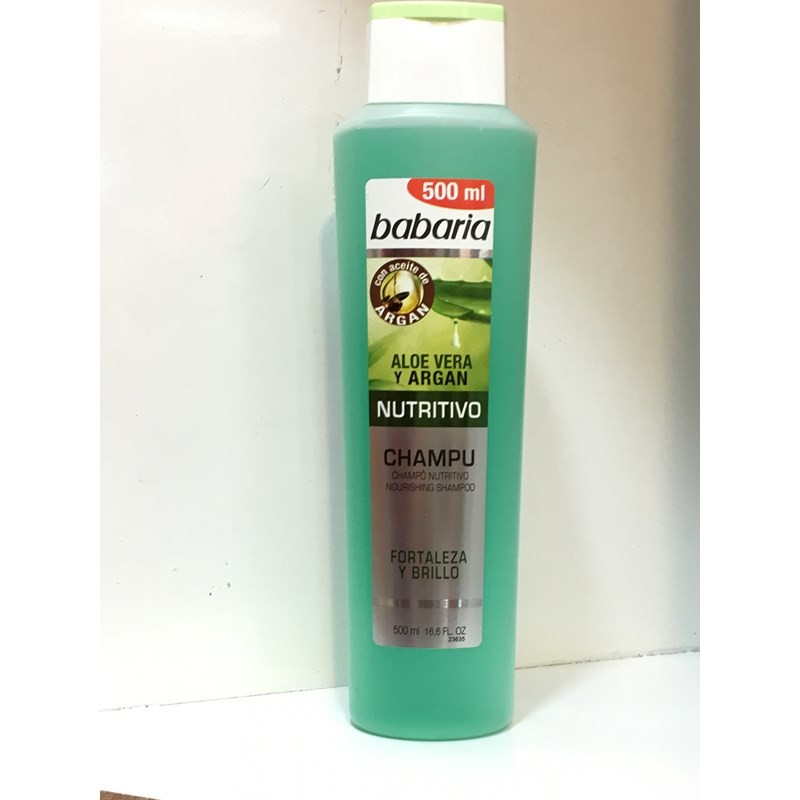 شامپو مغذی و تقویتی مو حاوی آلوورا و آرگان باباریا500ml محصولات - BABARIYA
