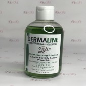 محلول پاک کننده پوست چرب درمالاین حجم 250 میل -DERMALINE