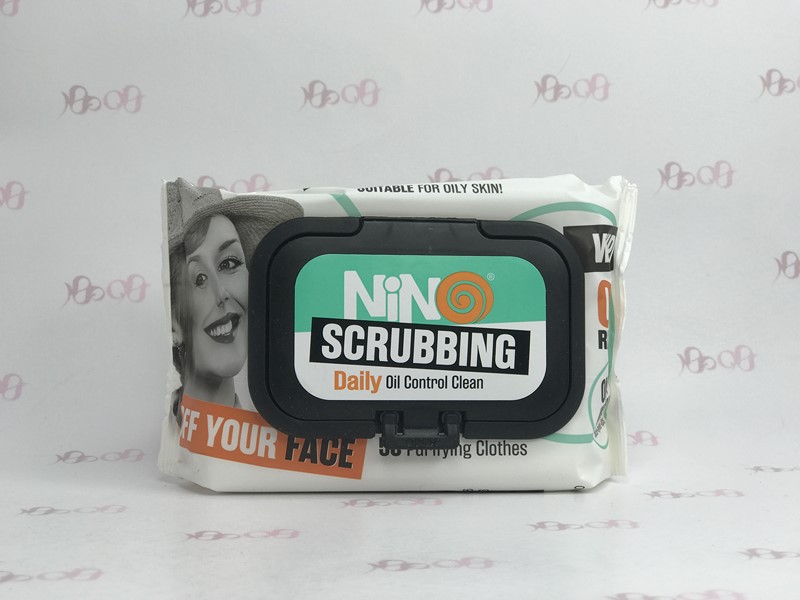 دستمال پاک کننده آرایش اسکراب نینو بسته 50 عددی - NINO