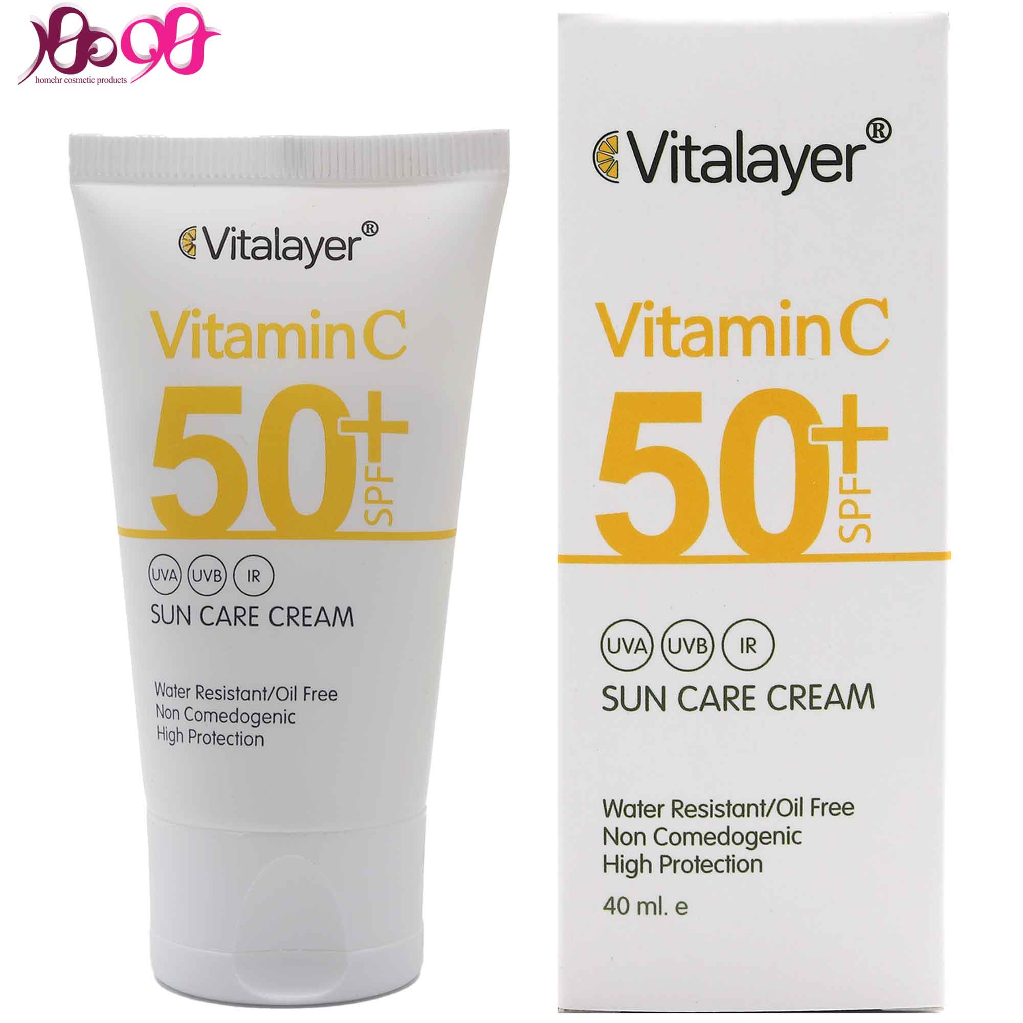 کرم-ضد-آفتاب-بی-رنگ-spf50-حاوی-ویتامین-سی-ویتالیر-30-میل-vitalayer