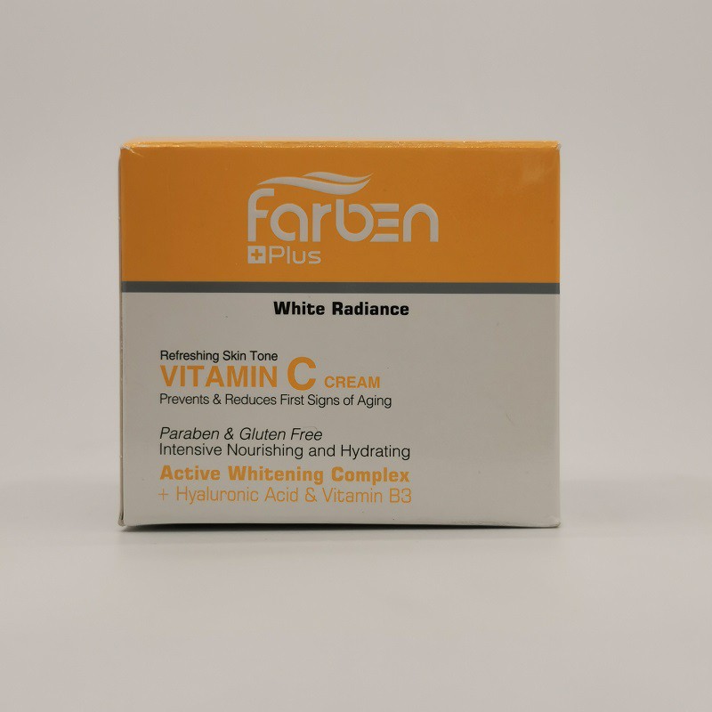 ژل کرم شفاف کننده پوست فاربن حاوی ویتامین C حجم 50 میل - Farben
