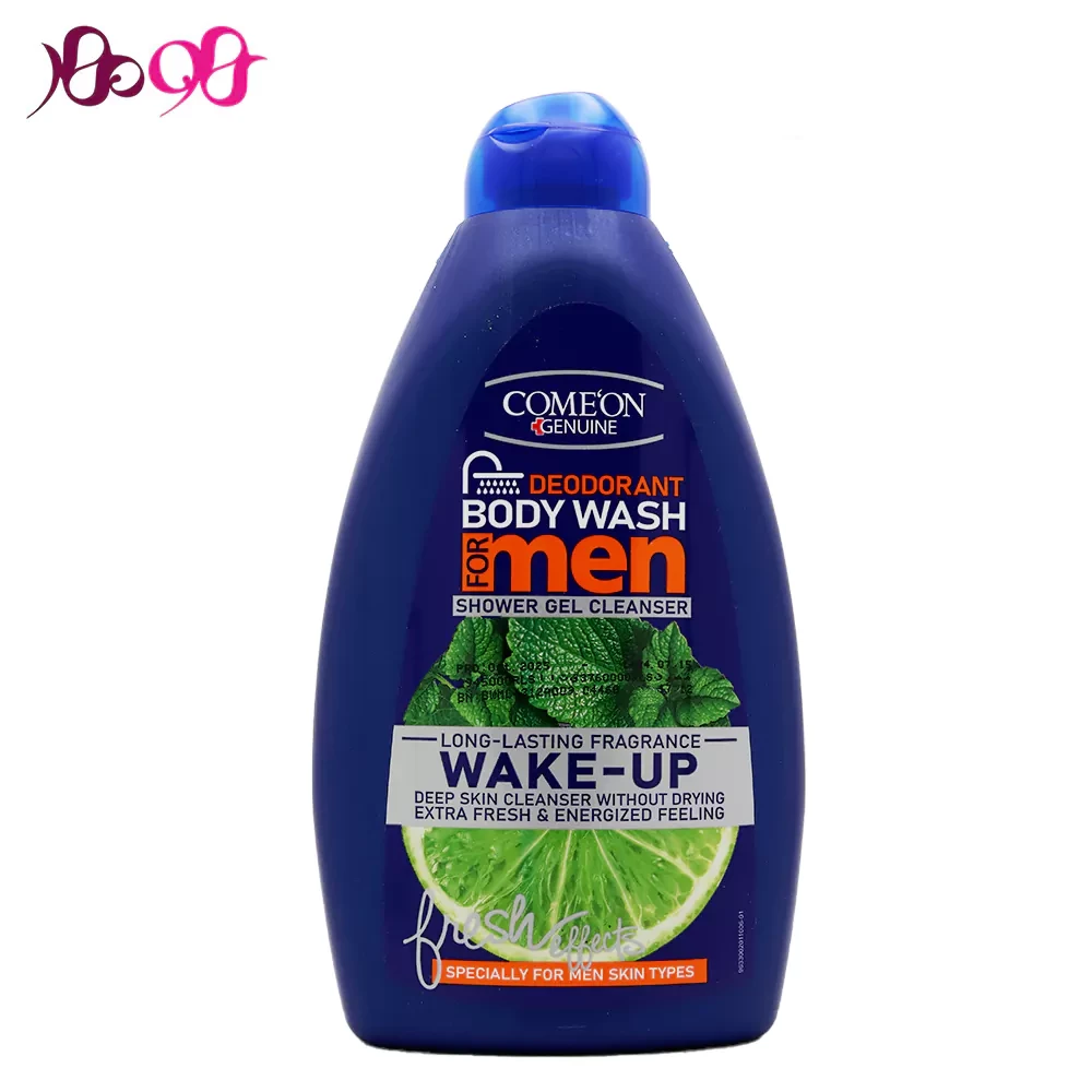 شامپو-بدن-مردانه-کامان-مدل-wake-up-حجم-510-میل-comeon