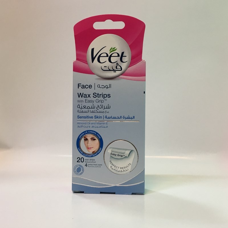 نوار موبر مخصوص صورت حساس با دستمال مرطوب ویت محصولات - Veet